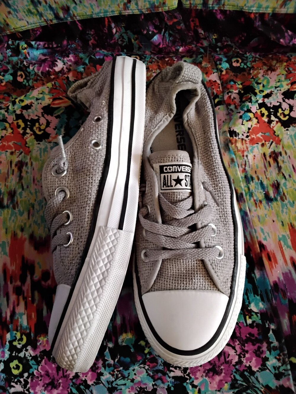 Converse All Star Gray Mesh breathable Fashion Sneakers Shoes Women’s size 7